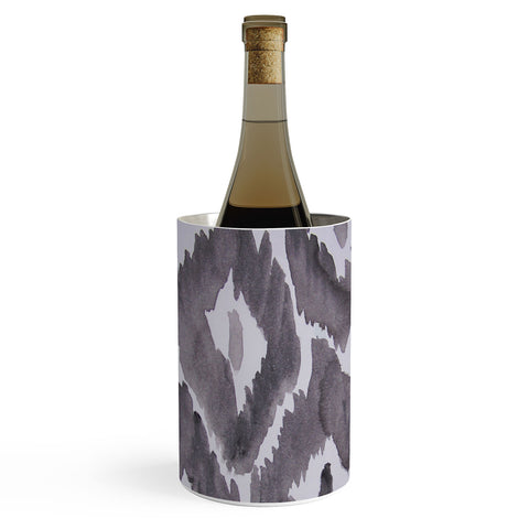 Natalie Baca Painterly Ikat in Black Wine Chiller