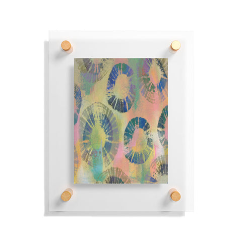Natalie Baca Painterly Tie Dye Circles Floating Acrylic Print