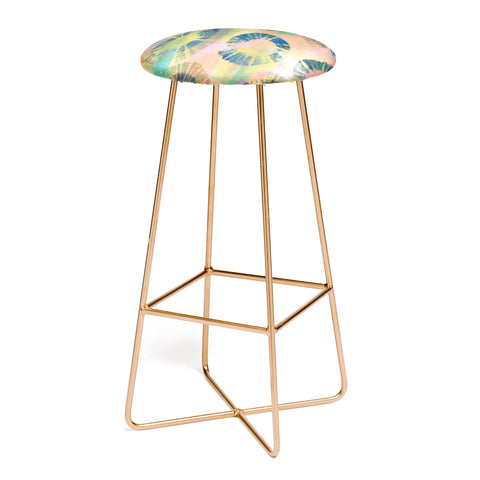 Natalie Baca Painterly Tie Dye Circles Bar Stool
