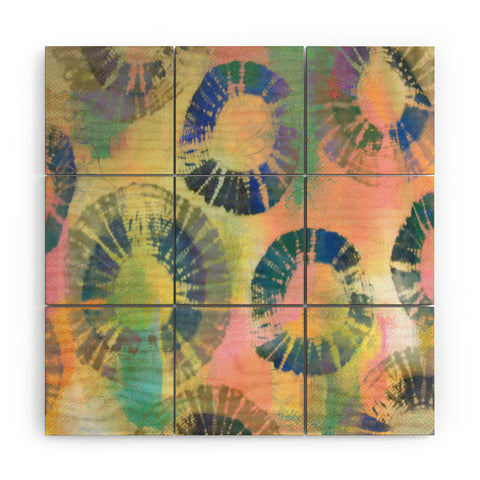 Natalie Baca Painterly Tie Dye Circles Wood Wall Mural