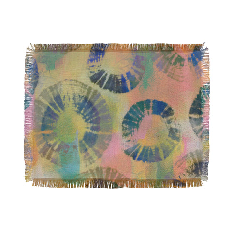Natalie Baca Painterly Tie Dye Circles Throw Blanket