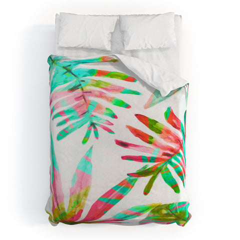Natalie Baca Paradise Palm Duvet Cover