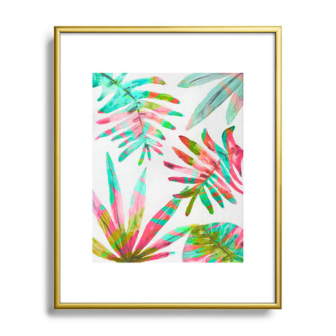 Natalie Baca Paradise Palm Metal Framed Art Print