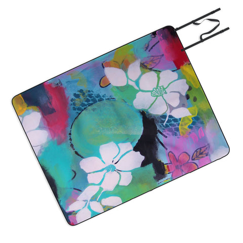 Natalie Baca Peace Love Aloha Picnic Blanket