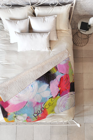 Natalie Baca Peace Of Mind Fleece Throw Blanket