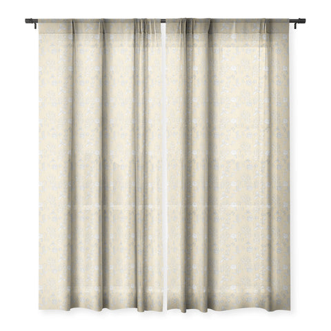 Natalie Baca Plant Therapy Butter Yellow Sheer Window Curtain