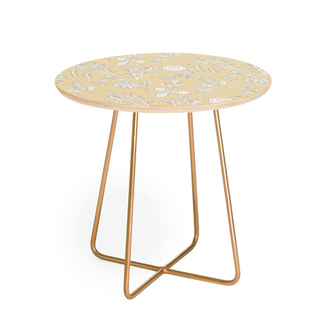 Natalie Baca Plant Therapy Butter Yellow Round Side Table