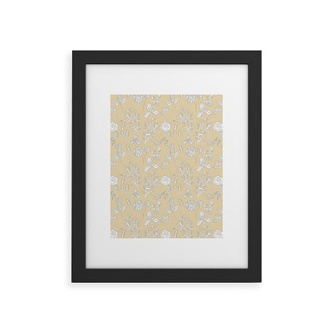 Natalie Baca Plant Therapy Butter Yellow Framed Art Print