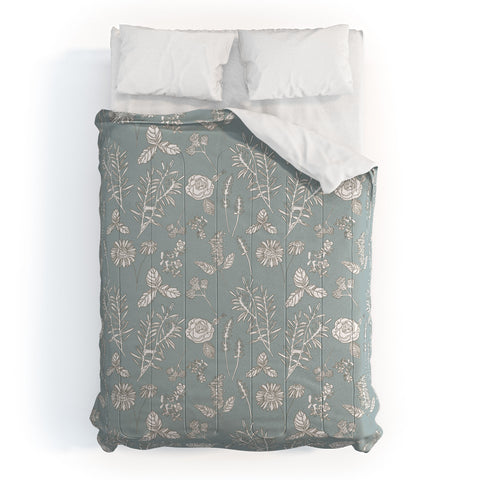 Natalie Baca Plant Therapy Pond Blue Comforter