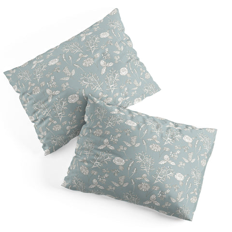Natalie Baca Plant Therapy Pond Blue Pillow Shams