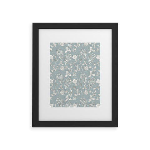 Natalie Baca Plant Therapy Pond Blue Framed Art Print