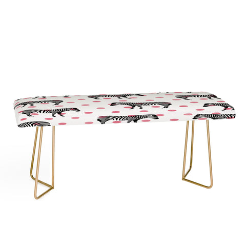 Natalie Baca Polka Dots And Stripes Bench