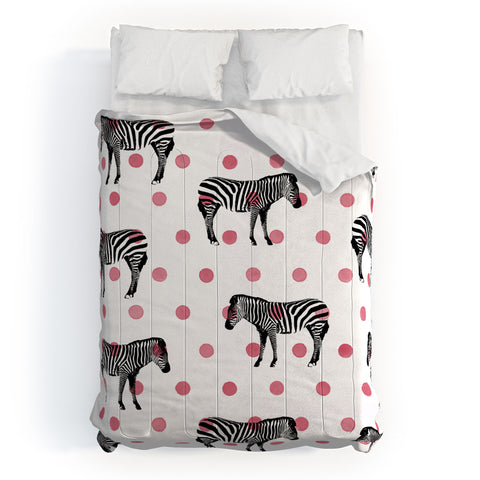 Natalie Baca Polka Dots And Stripes Comforter