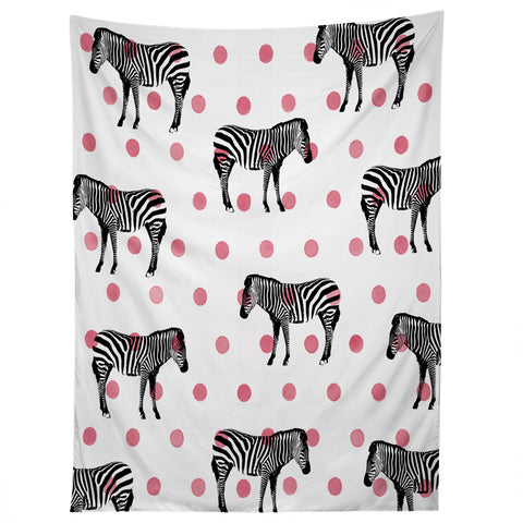 Natalie Baca Polka Dots And Stripes Tapestry