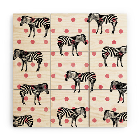 Natalie Baca Polka Dots And Stripes Wood Wall Mural