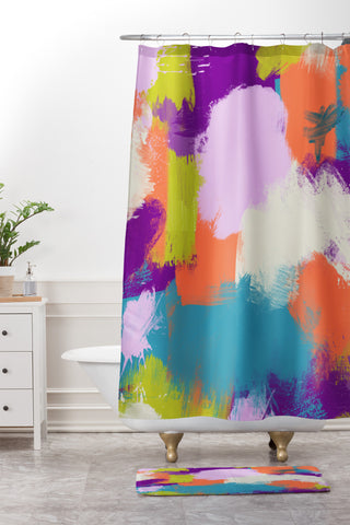 Natalie Baca Revelation Shower Curtain And Mat