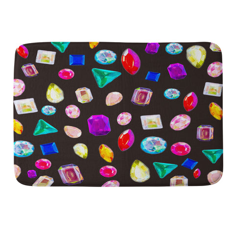Natalie Baca Rhinestone Reverie In Black Memory Foam Bath Mat