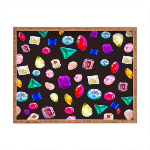 Natalie Baca Rhinestone Reverie In Black Rectangular Tray