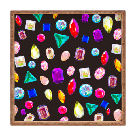 Natalie Baca Rhinestone Reverie In Black Square Tray