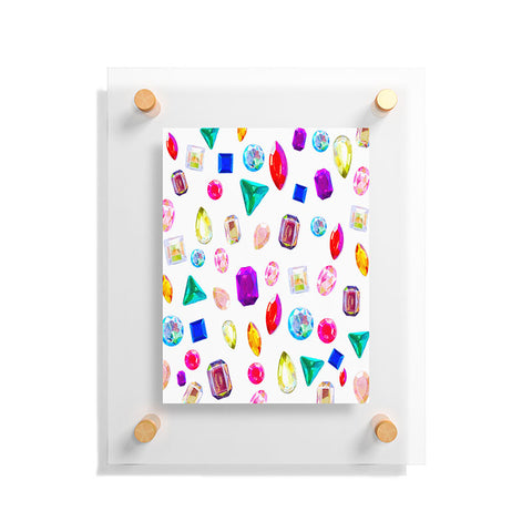 Natalie Baca Rhinestone Reverie In White Floating Acrylic Print
