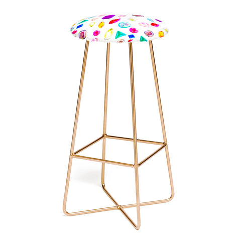 Natalie Baca Rhinestone Reverie In White Bar Stool