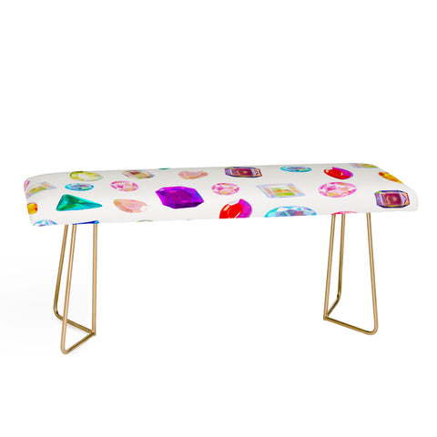 Natalie Baca Rhinestone Reverie In White Bench