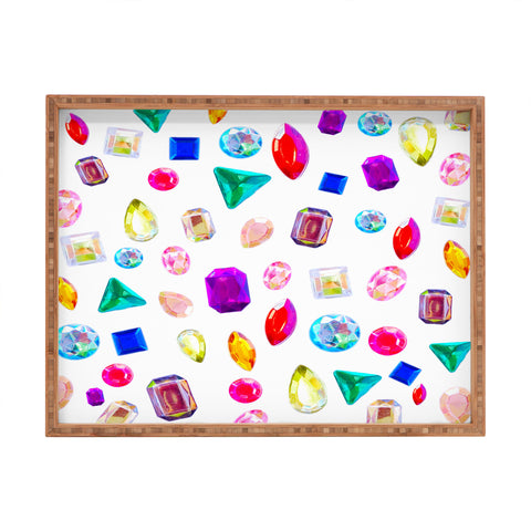 Natalie Baca Rhinestone Reverie In White Rectangular Tray