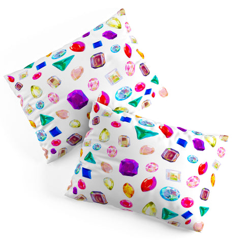 Natalie Baca Rhinestone Reverie In White Pillow Shams