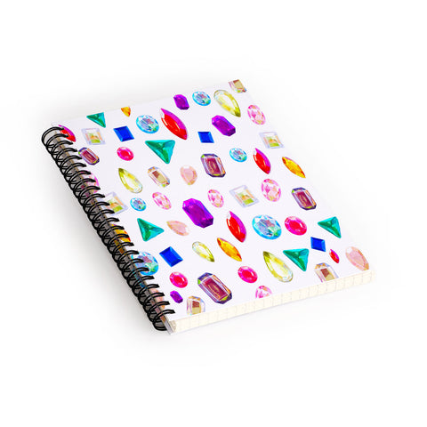 Natalie Baca Rhinestone Reverie In White Spiral Notebook