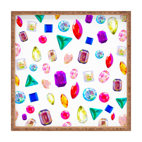 Natalie Baca Rhinestone Reverie In White Square Tray
