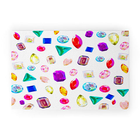 Natalie Baca Rhinestone Reverie In White Welcome Mat