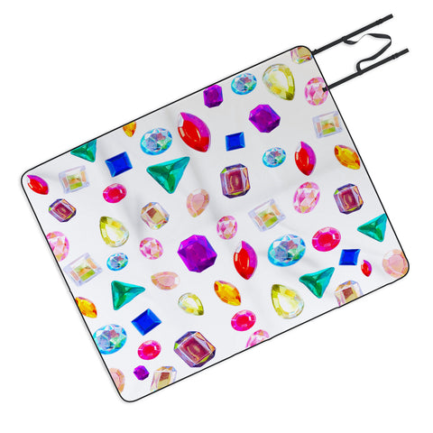 Natalie Baca Rhinestone Reverie In White Picnic Blanket