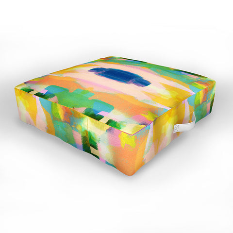 Natalie Baca Santa Fe Sunrise Outdoor Floor Cushion