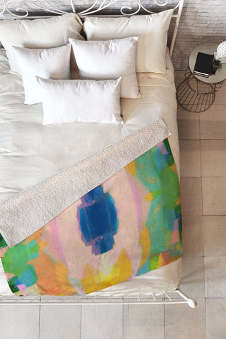 Natalie Baca Santa Fe Sunrise Fleece Throw Blanket