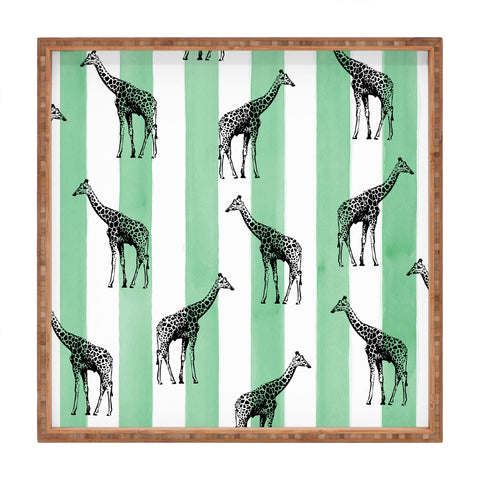 Natalie Baca Stripes And Spots Square Tray