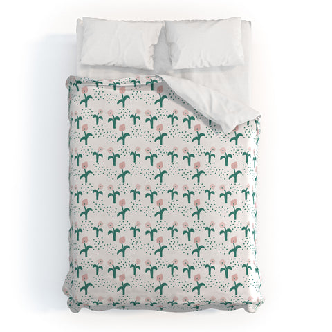 Natalie Baca Tulip Bouquet Duvet Cover