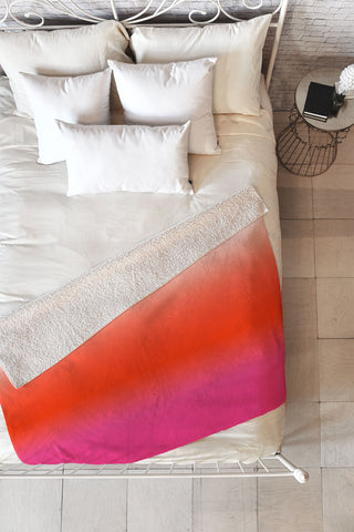 Natalie Baca Under The Sun Ombre Fleece Throw Blanket