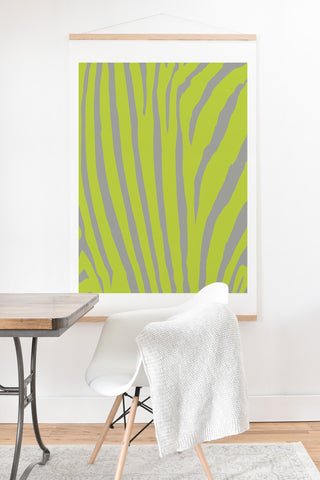 Natalie Baca Zebra Stripes Citrus Art Print And Hanger