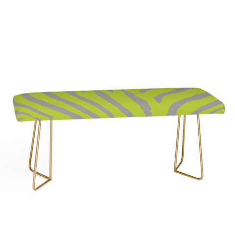 Natalie Baca Zebra Stripes Citrus Bench