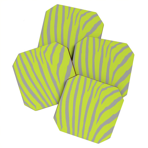 Natalie Baca Zebra Stripes Citrus Coaster Set