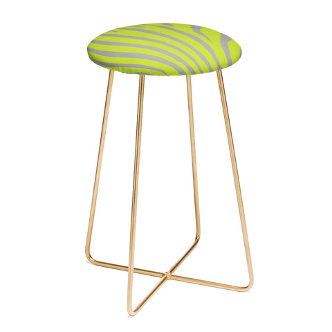 Natalie Baca Zebra Stripes Citrus Counter Stool