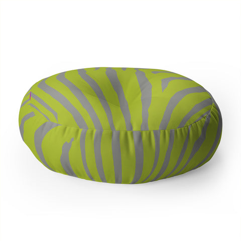 Natalie Baca Zebra Stripes Citrus Floor Pillow Round