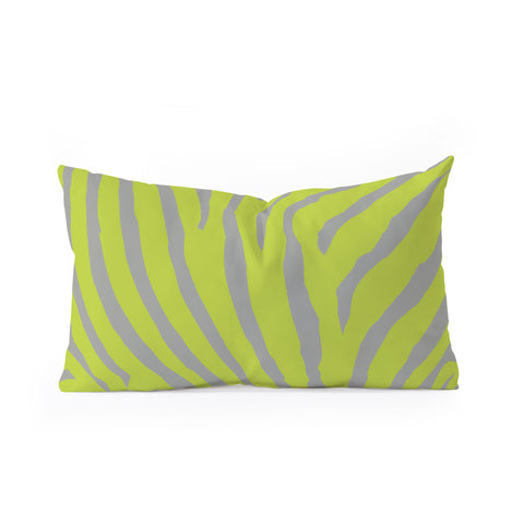 Natalie Baca Zebra Stripes Citrus Oblong Throw Pillow