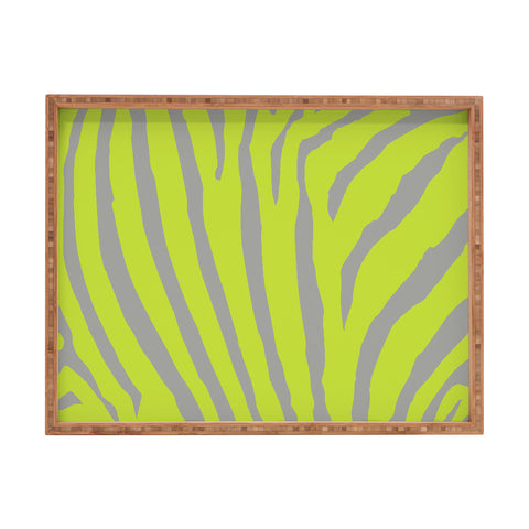 Natalie Baca Zebra Stripes Citrus Rectangular Tray