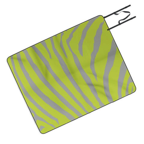 Natalie Baca Zebra Stripes Citrus Picnic Blanket