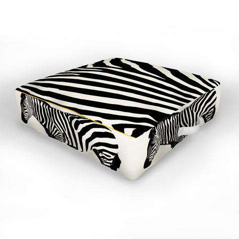Natalie Baca Zebra Stripes Outdoor Floor Cushion