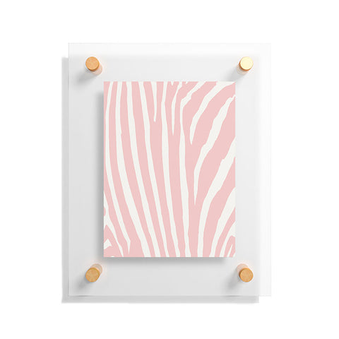 Natalie Baca Zebra Stripes Rose Quartz Floating Acrylic Print