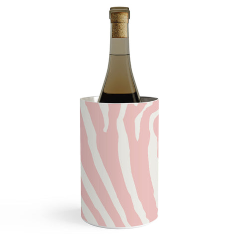 Natalie Baca Zebra Stripes Rose Quartz Wine Chiller
