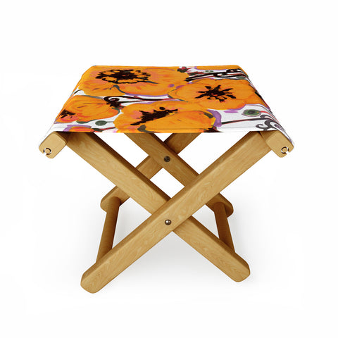 Natasha Wescoat Anemone Gold Folding Stool