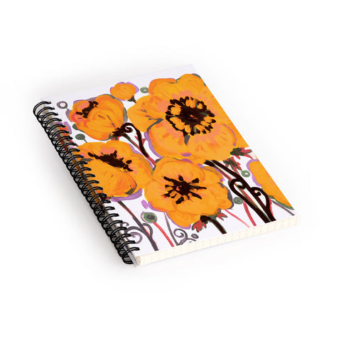 Natasha Wescoat Anemone Gold Spiral Notebook